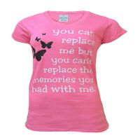Pink Half Sleeves Butterfly Graphic Tee