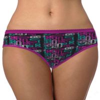 Printed Purple Hipster Panty
