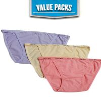 Purple Cream Peach Bikini Brief Pack of 3