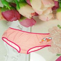 Rainbow Polka Dot Print Cotton Pink Panties