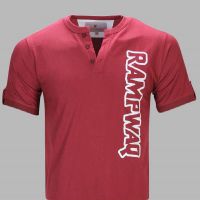 Rampwaq-Maroon V Neck T-Shirt - Single Jersey