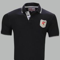 Rampwaq-Black Solid Polo Tshirt 