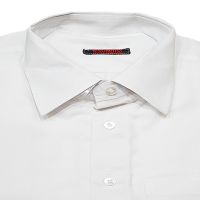 Raymond Plain White Cotton Rich Half Sleeves Shirt-Size 39