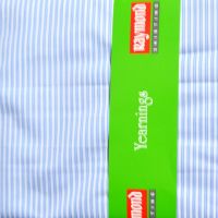 Raymond-Polycotton Blue White Stripes Shirt Fabric