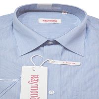 Raymond Purple Formal Half Sleeves Poly Cotton Shirt With White Self Print-Size 38