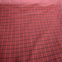 Red & Black Large Check Shirt Wool Fabric