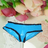 Ruffle Edge Sheer Blue Plus Size Panties