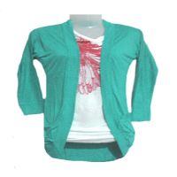 Aqua Green Shrug With Front Pocket 