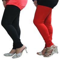 Soleil Red-Black Leggings Combo Offer