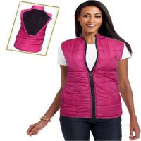 Sophisticated Dark Pink Women Sleeveless Jacket