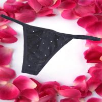 Stylish Black Sequence G-String Thong 