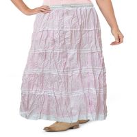 Stylish Light Pink Printed Ankle Length Skirt
