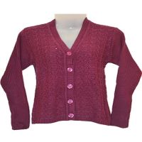 Royal Purple Front Button Short Cardigan Sweater