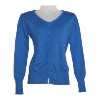 Uttam Boutique-Latest Blue Woollen Cardigan