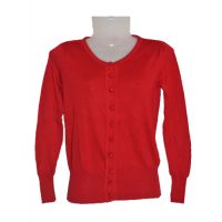 Uttam Boutique-Plain Red Cardigan