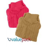 Value Pack of 2 Coral Brown High Neck Wool Knitted Sweater
