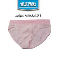 Value Pack of 3 Low Waist Baby Pink Brief