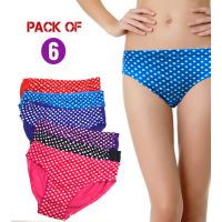 Value Pack of 6 Stylish Polka Dot Brief