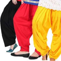 Value Pack of Black, Red, Yellow Patiala Salwar