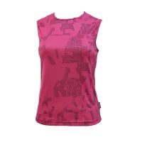 Versace- Splash Dark Pink Sleeveless Top