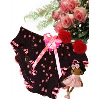 Stylish Red Print Bridal Brief 