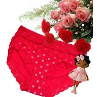 Elegant Red Laced Bridal Brief