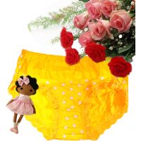 Fashionable Yellow Laced Bridal Brief