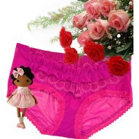 Modish Dark Pink Laced Bridal Brief