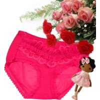 Stylish Pink Laced Bridal Brief