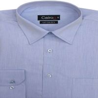 CAIRON SKY BLUE SOLID FILAFIL EXECUTIVE FORMAL SHIRT