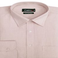 CAIRON PEACH SOLID FILAFIL EXECUTIVE FORMAL SHIRT