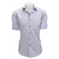 CAIRON PURPLE SELF PATTERN SMART FORMAL SHIRT