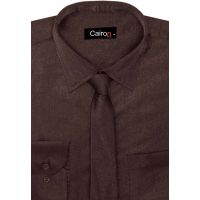 CAIRON MAROON SATIN SOLID CLUBWEAR SHIRT