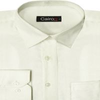 WHITE SATIN SOLID CLUBWEAR SHIRT