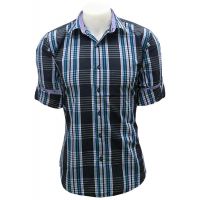 CAIRON BLUE CHECK CASUAL SHIRT-1