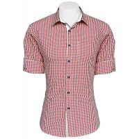 CAIRON RED CHECK CASUAL SHIRT