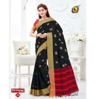 Shringaar Butta Chanderi Silk Saree With Blouse Piece