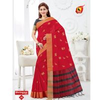 Shringaar Butta Chanderi Silk Saree With Blouse Piece