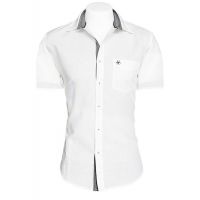 CAIRON WHITE SOLID CASUAL SHIRT