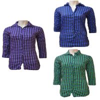Pk 3 Check Women Casual Shirt