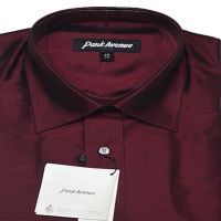 Park Avenue Slik Maroon Half Sleeves Shirt-Size 40