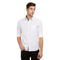 Seasons Looks White Casuals Slim Fit Shirt