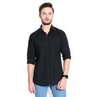  Seasons Black Casual Shirt For Men