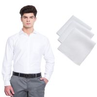 Seasons White Formal Slim Fit Shirt Free Handkerchief