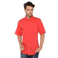 Seasons By  High Red Slim Fit Checks Half Sleeves Shirt