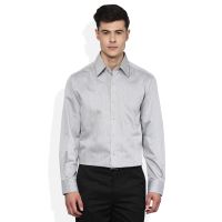 Seasons  Players Grey Solid Regular Fit Formal Shirt