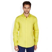 Seasons Colors Of Benetton Yellow Slim Fit Shirt