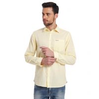 Seasons  Jones Yellow Slim Fit Casual Shirt