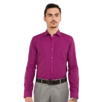 Seasons Purple Casuals Slim Fit Shirt