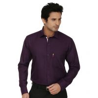Seasons  Purple Formal Regular Fit Shirt